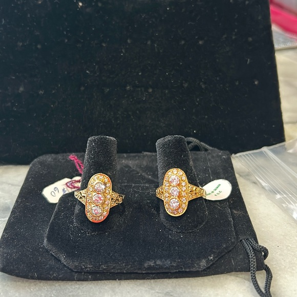 Three Cubic Zirconia Ring-Boutique sz 7, 8, or 9 - Picture 2 of 5